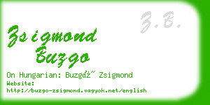 zsigmond buzgo business card