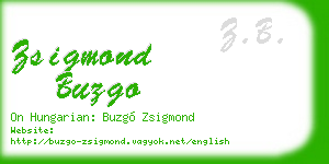 zsigmond buzgo business card